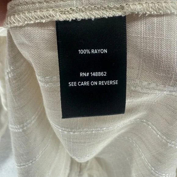 Torrid Lace Up V Neck Long Sleeve Blouse Ivory Stripe‎ Size 0X L 12 Flowy NWT - Picture 7 of 9